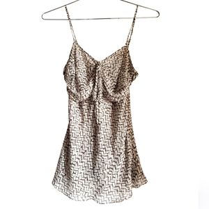 The Limited off-white silk Y2K style cami  safari top M